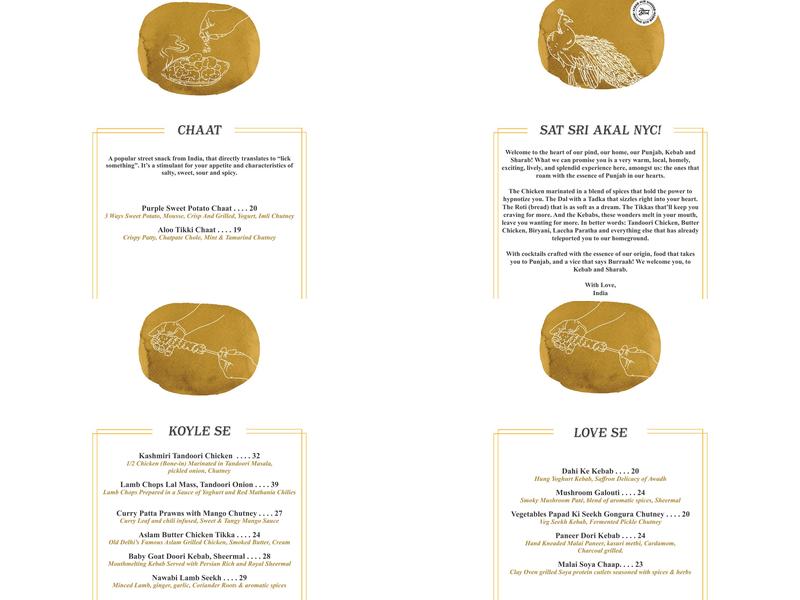 Kebab aur Sharab Menu