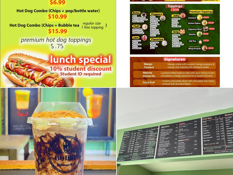 BoBar Beverage Co. Menu