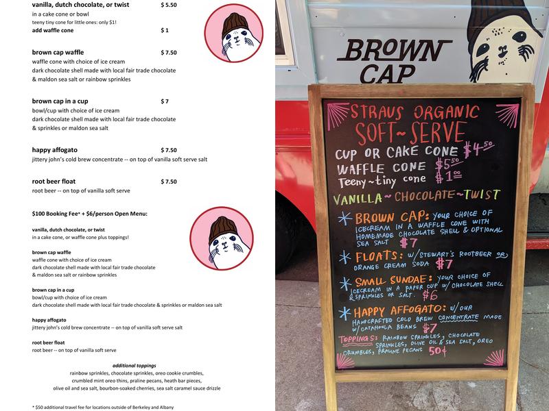 Brown Cap Soft Serve Menu
