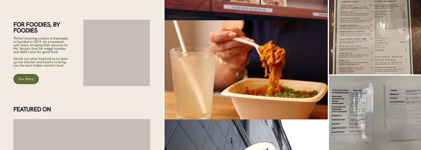 Thindi Cafe Menu