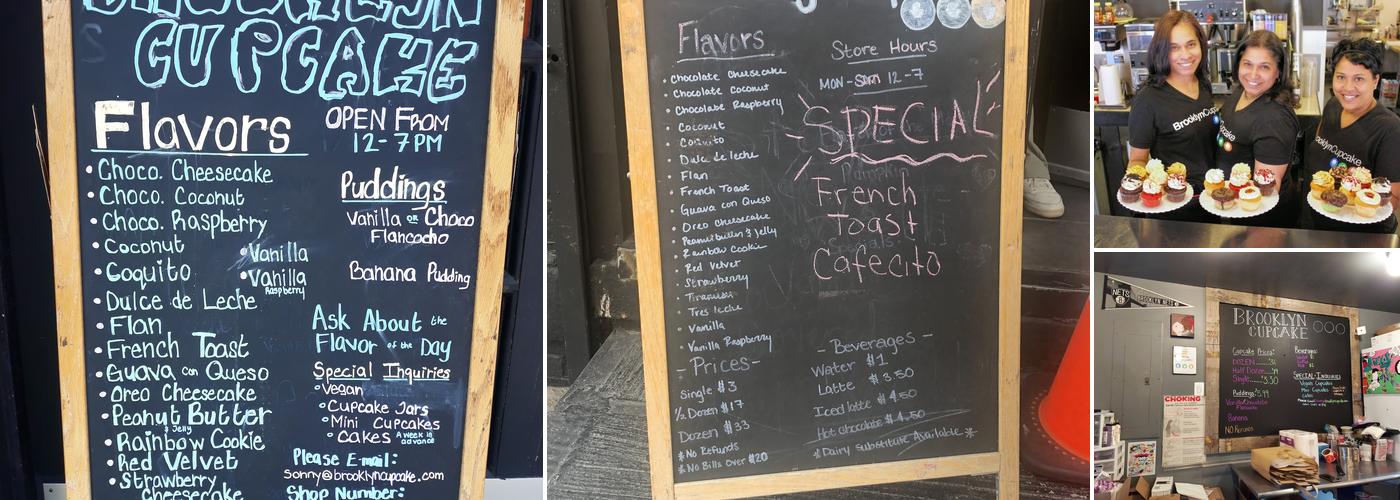 Brooklyn Cupcake Menu