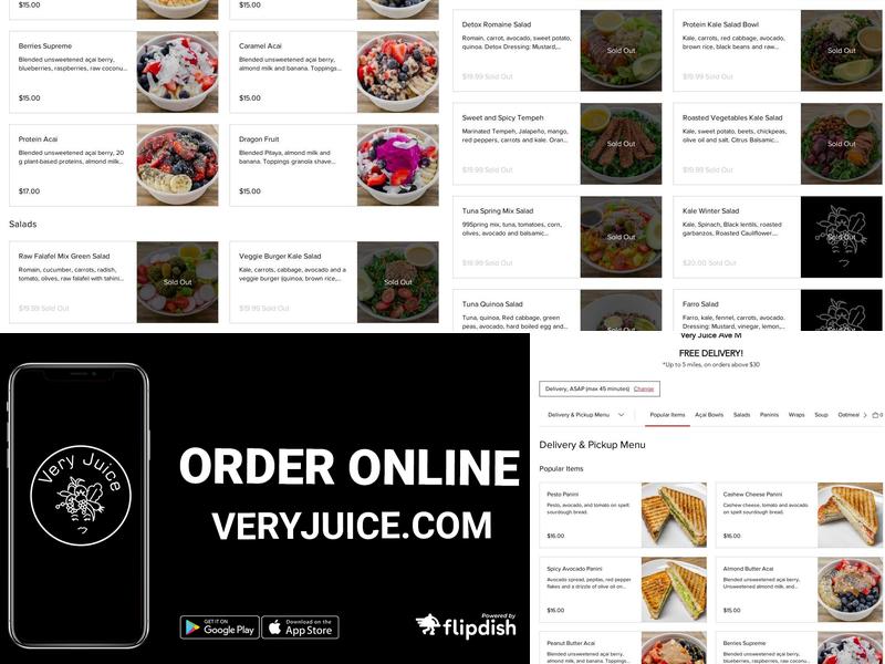 Very Juice Menu