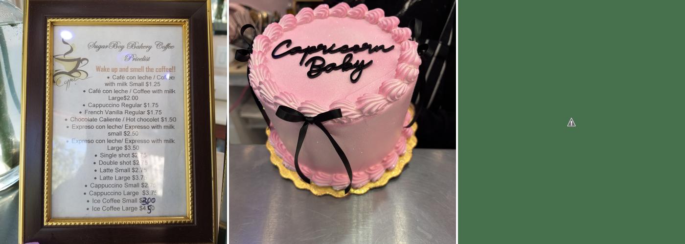 Sugarboy Bakery Menu