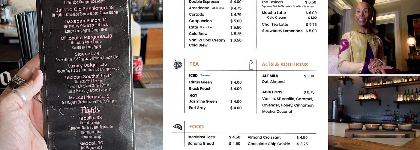 Tequila Bar Menu
