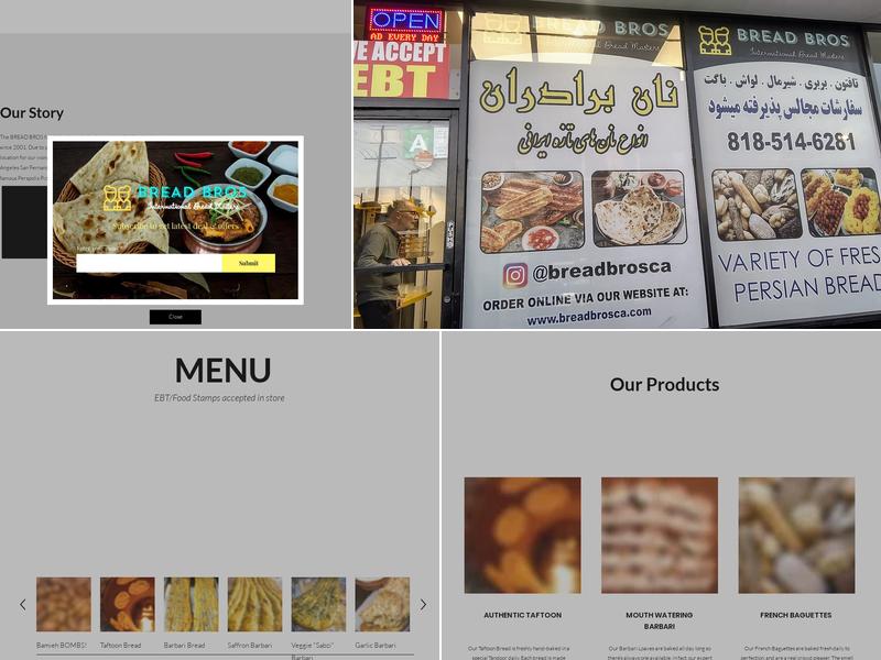 Bread Bros Menu