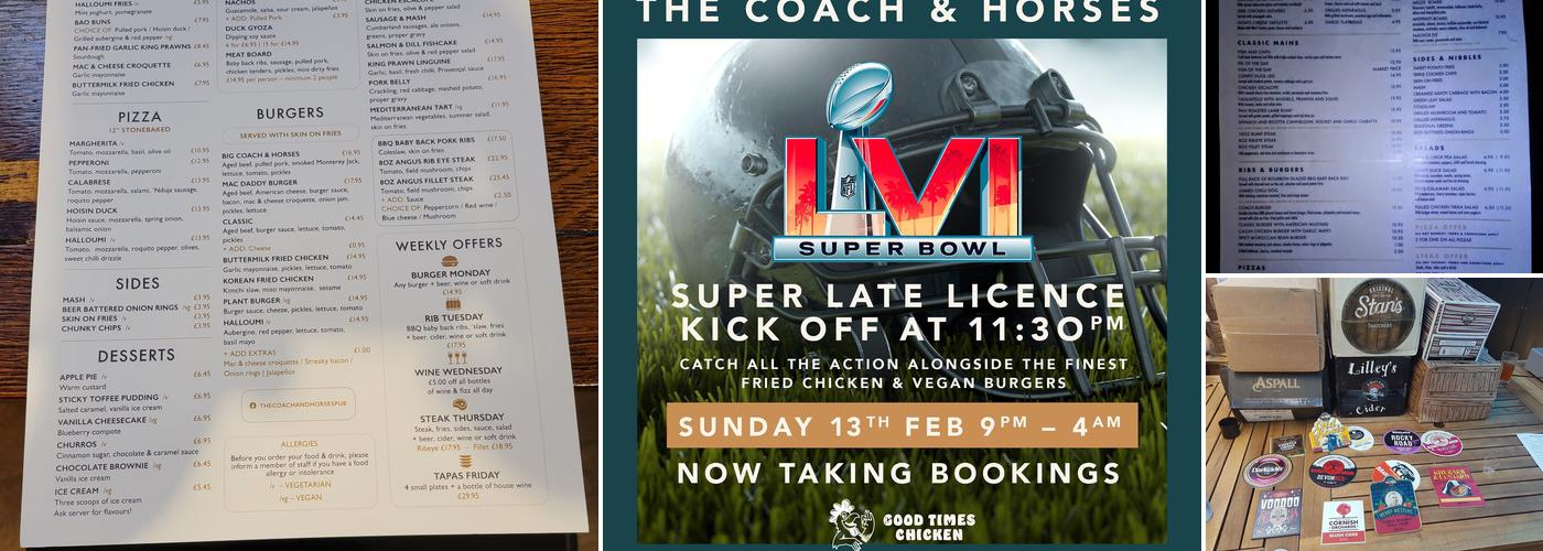 The Coach & Horses Menu