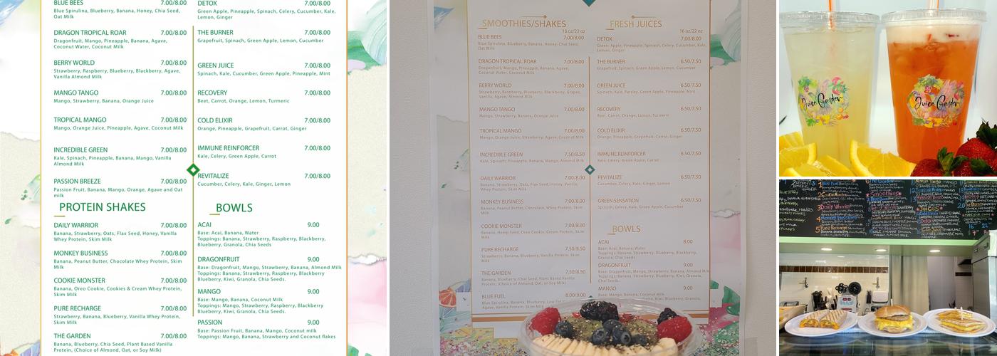 Juice Garden Menu