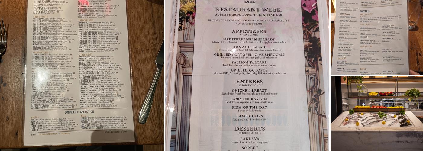 Anassa Taverna Downtown Menu