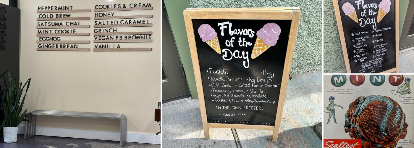 Lucy Boone Ice Cream Menu