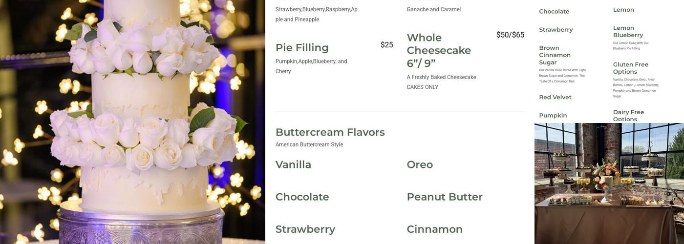 Curbside Cakery Menu