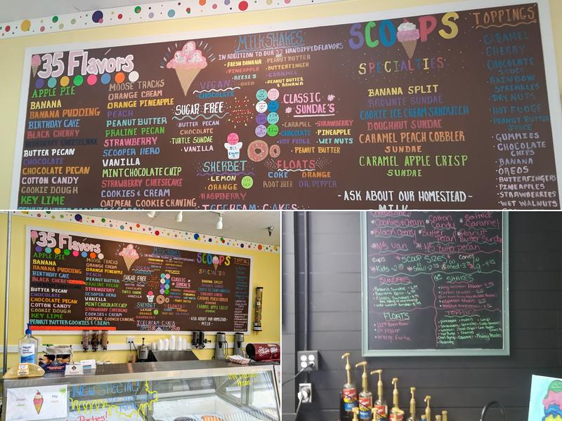 Scoops Coffee and Creamery Menu