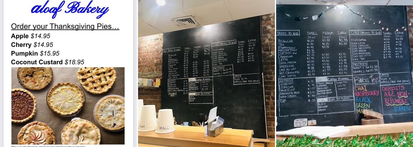 Aloaf Bakery Cafe Menu