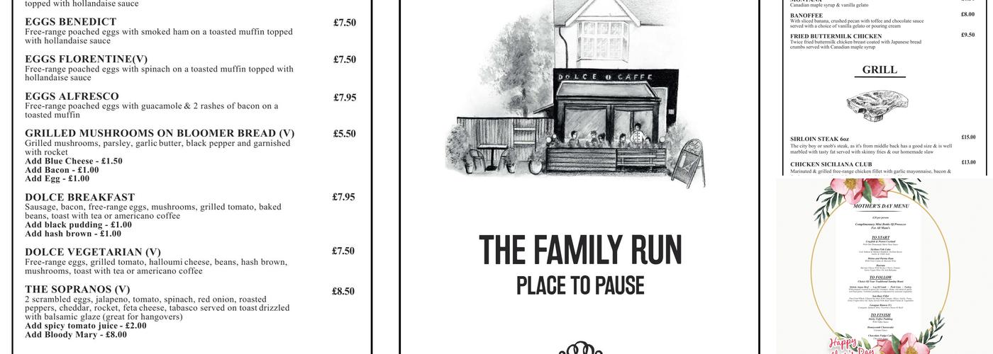 Dolce Caffè & Restaurant Menu