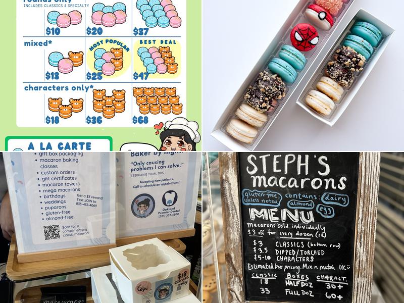Steph's Macarons Menu
