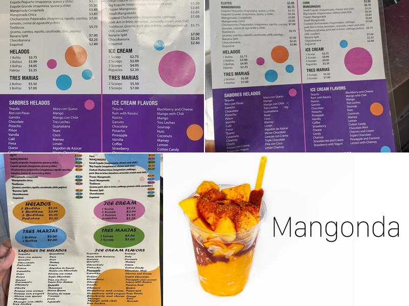 La Neveria Michoacana Menu