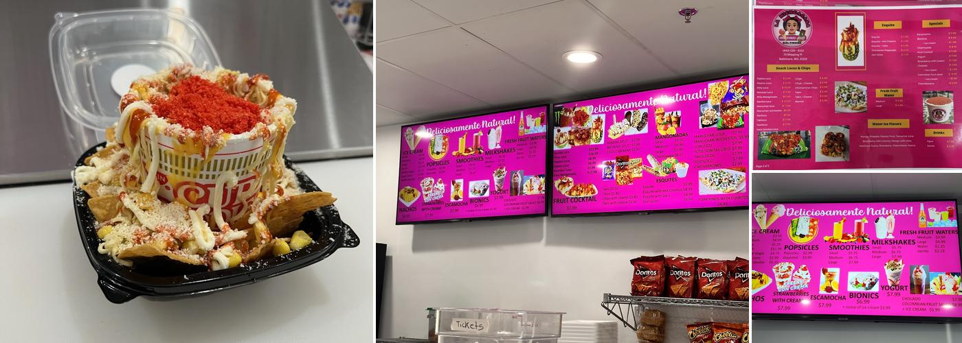 La Michoacana Ice cream Shop Menu