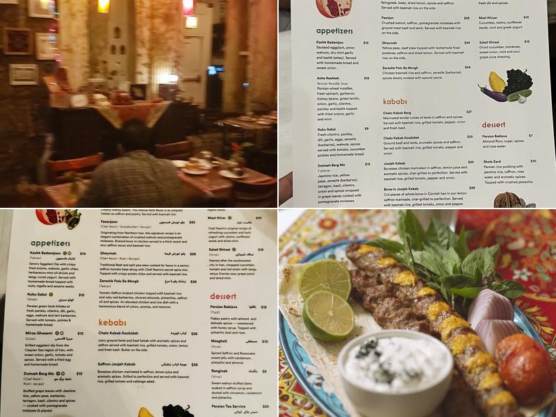 Nasrin's Kitchen Menu
