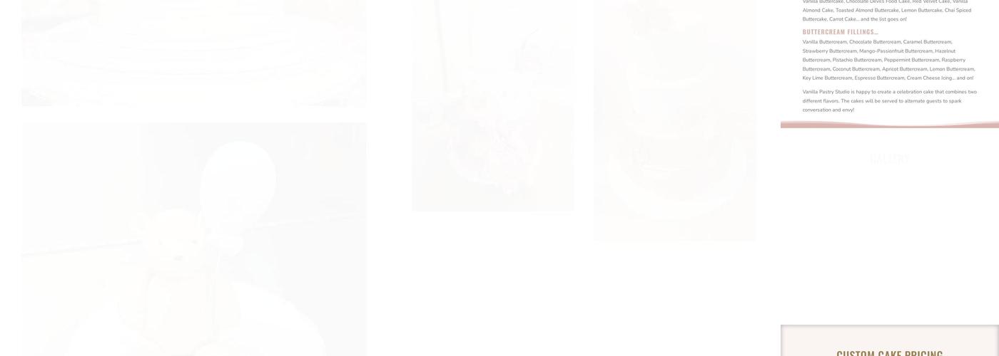 Vanilla Pastry Studio Menu