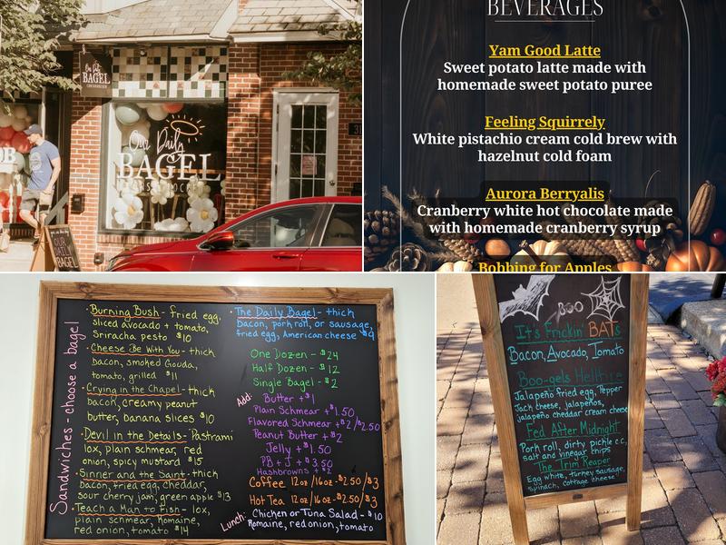 Our Daily Bagel Menu