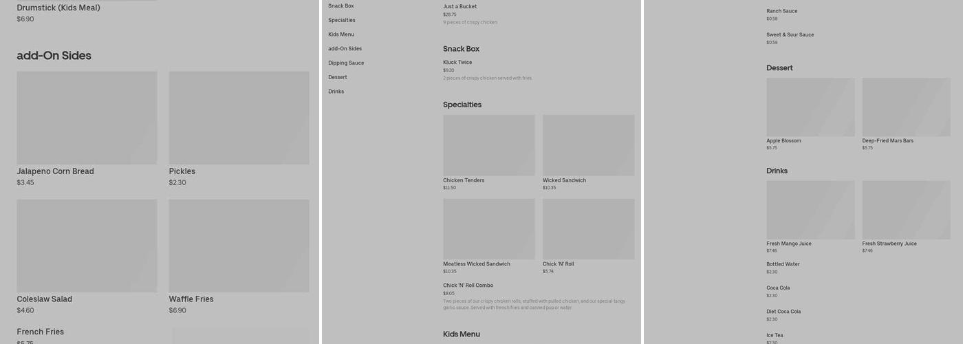 Krispo Chicken by Paramount (Front/York) Menu