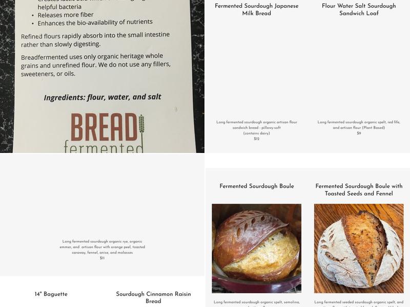 breadfermented Menu
