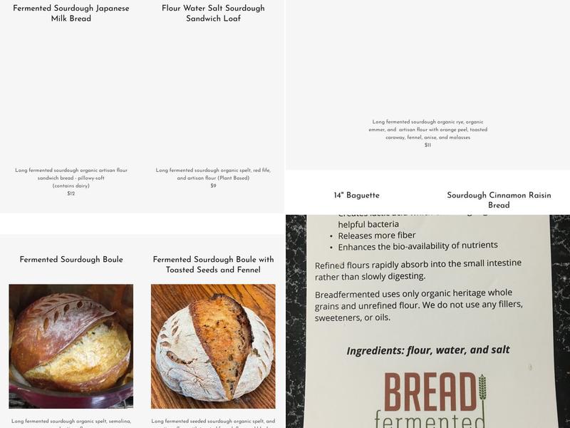 breadfermented Menu