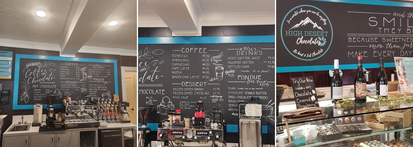 High desert Chocolates Menu