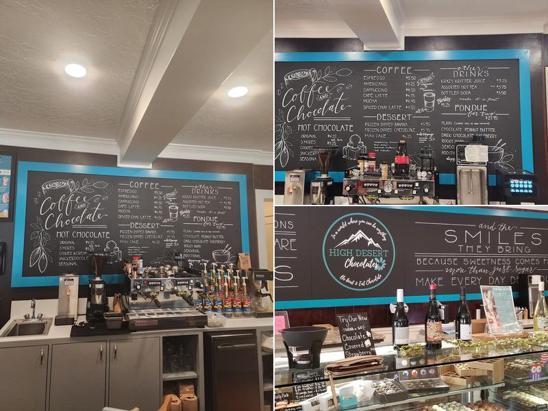 High desert Chocolates Menu