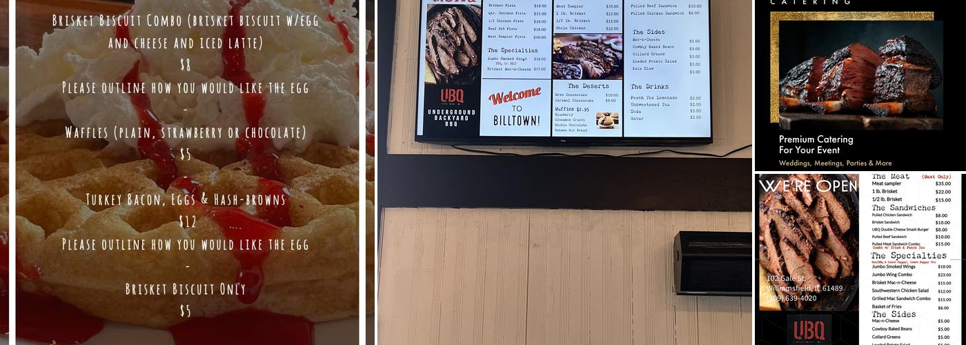 Underground Backyard BBQ Menu