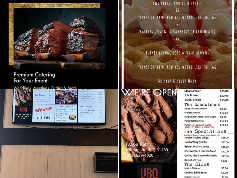 Underground Backyard BBQ Menu