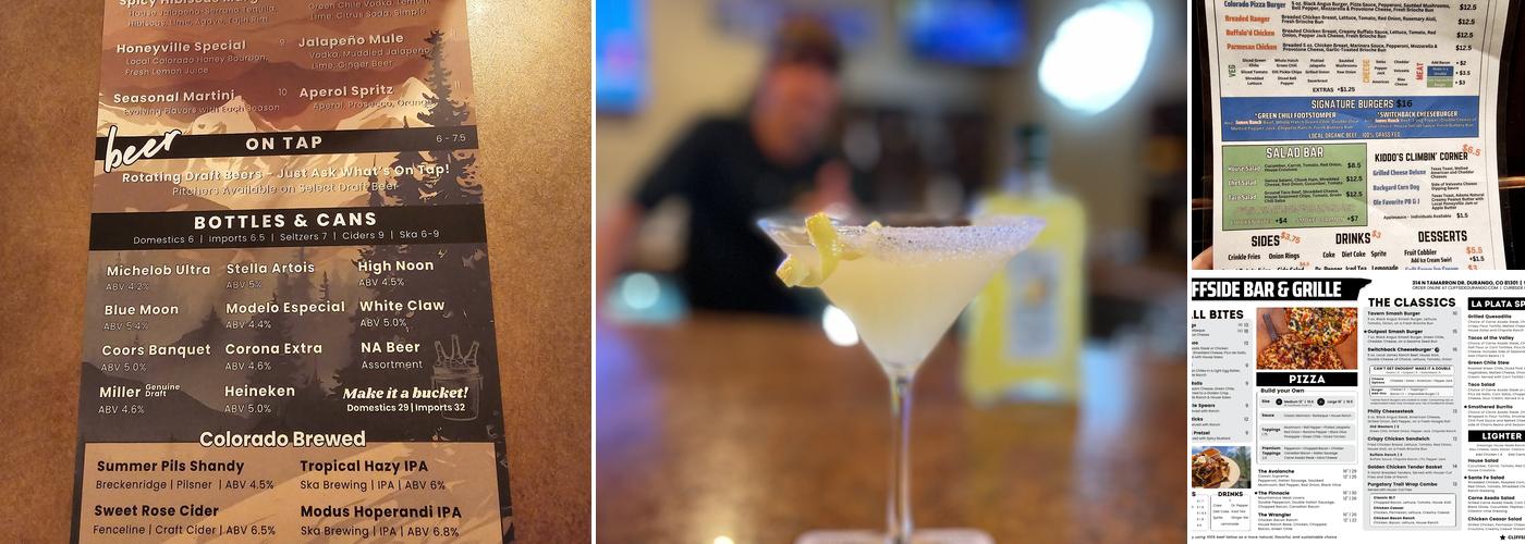 Cliffside Bar & Grille Menu