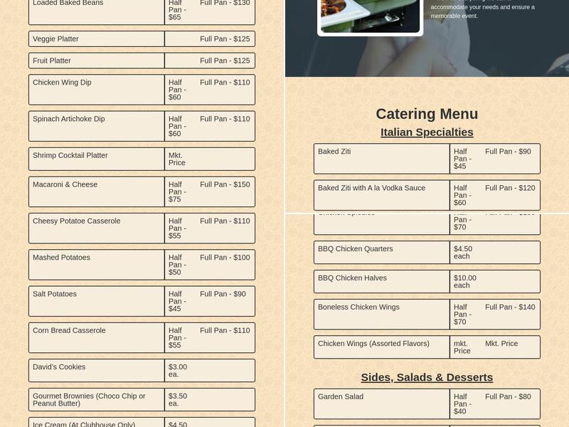 Fire & Ice Sports Bar and Grill Menu