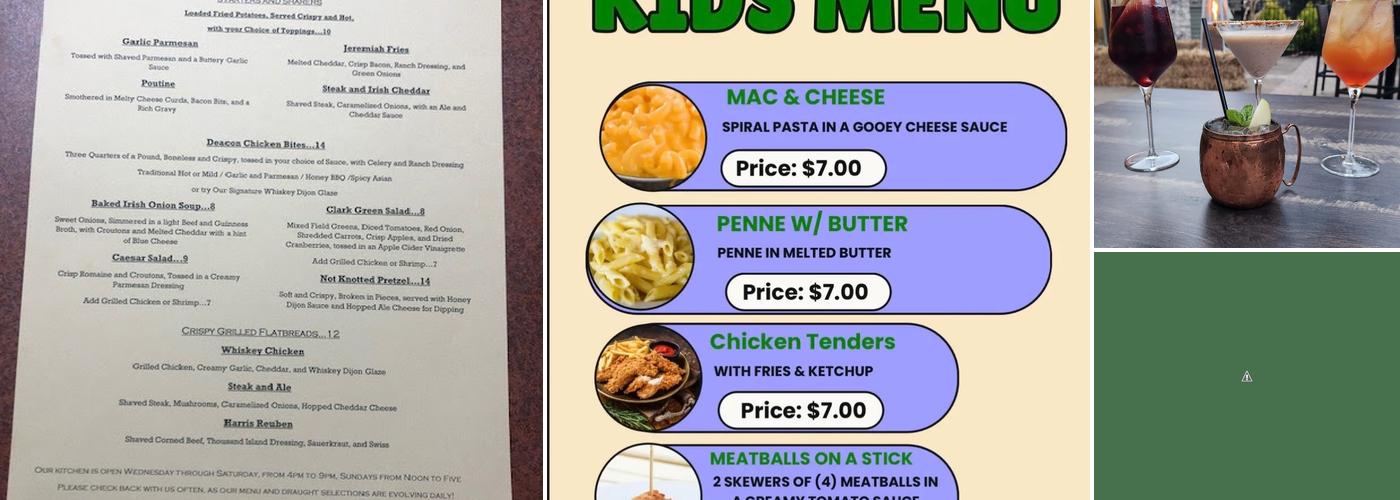 Deacons Tavern Menu