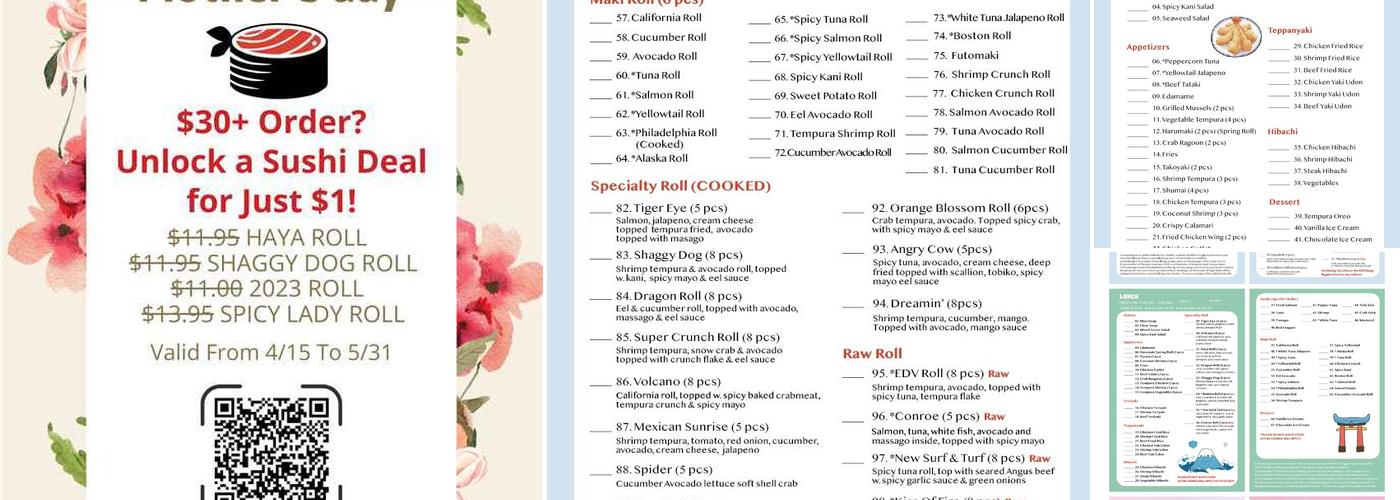 Haya Sushi | All You Can Eat Menu