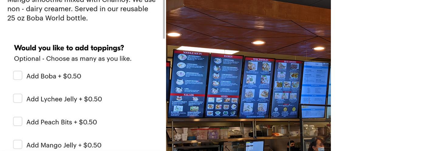 Boba World Menu