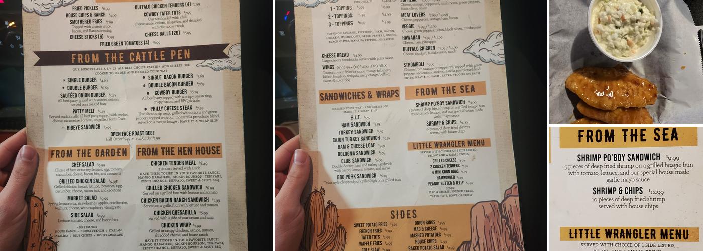 Cattleman’s Diner Menu