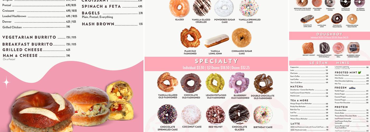 Stan's Donuts & Coffee Menu
