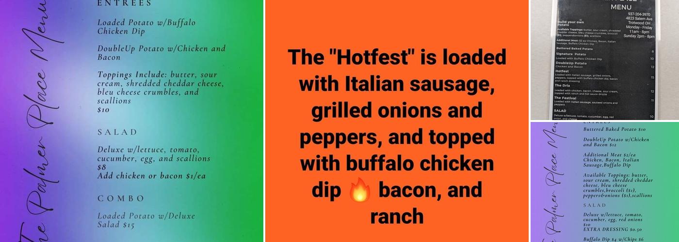 The Palmer Place LLC Menu