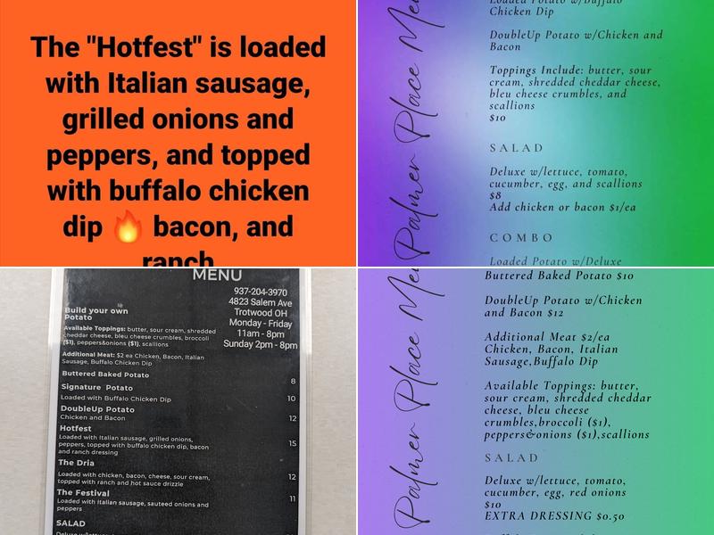 The Palmer Place LLC Menu