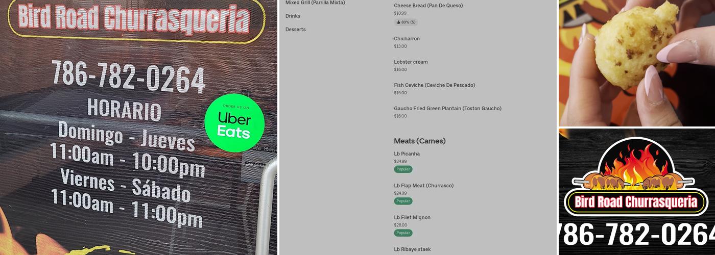 Bird Road Churrasqueria Menu