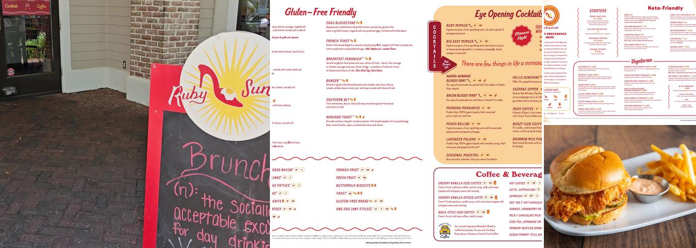 Ruby Slipper Cafe Menu