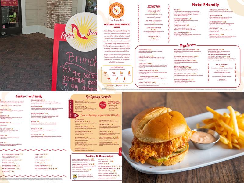 Ruby Slipper Cafe Menu