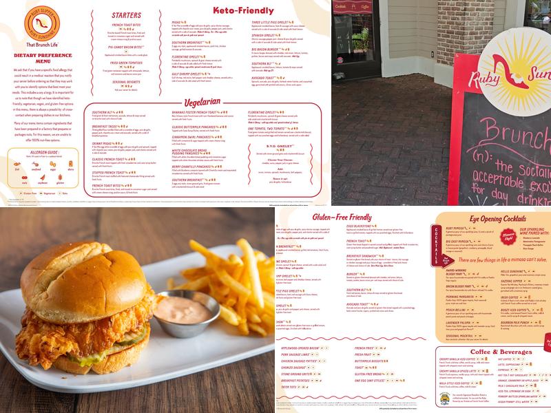 Ruby Slipper Cafe Menu