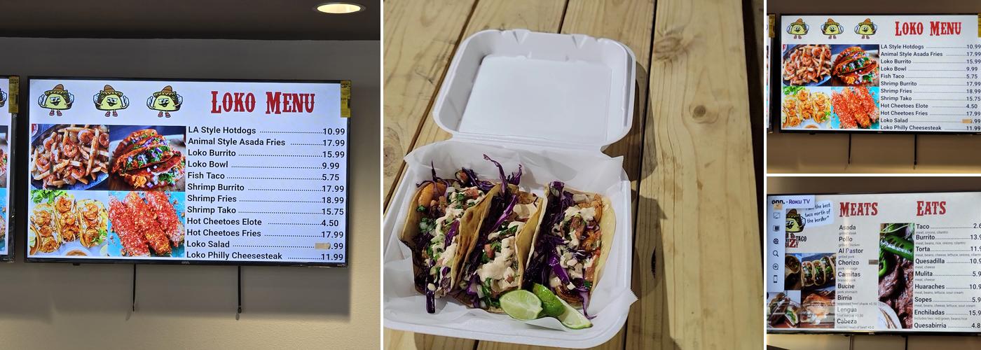 Los Tacos Lokos Menu