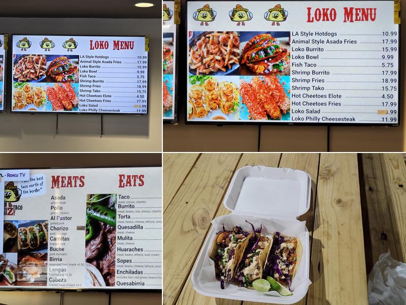 Los Tacos Lokos Menu