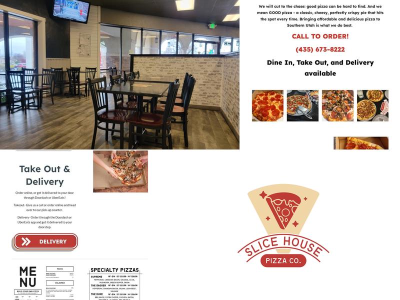 Slice House Pizza Co. Menu