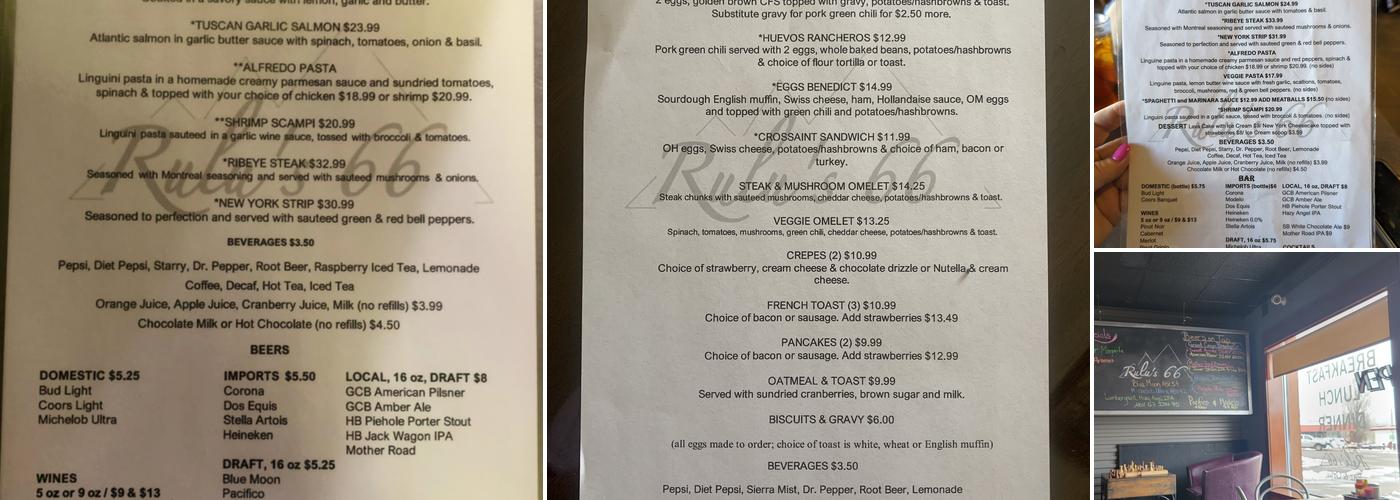 Rulu's 66 Bar and Grill Menu
