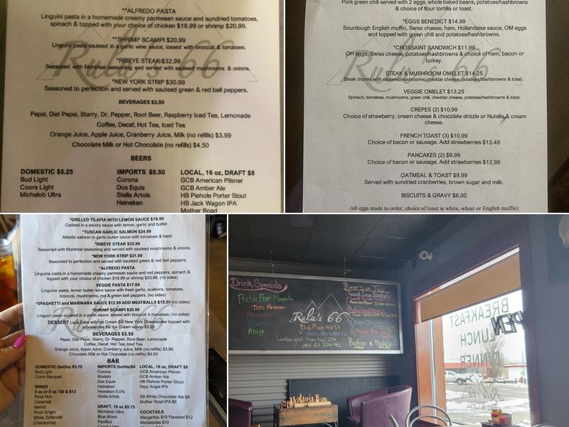 Rulu's 66 Bar and Grill Menu