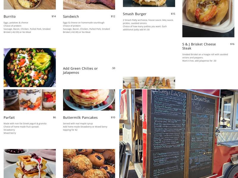 S and J Mobile Cafe Menu