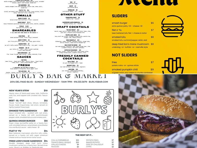 Burly's Bar & Market Menu